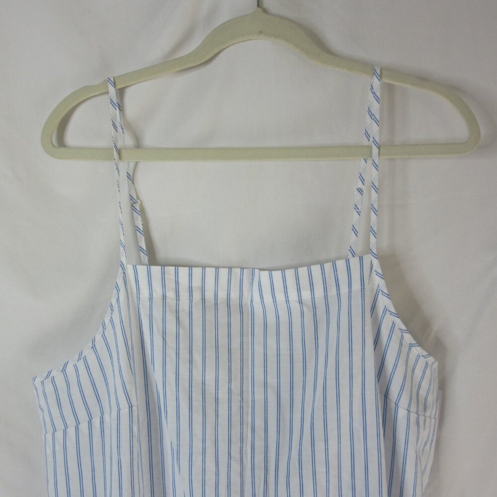 Auden Nightgown Sleep Dress Shortie Striped Cotton Blue White Size Small NWT - Picture 4 of 7